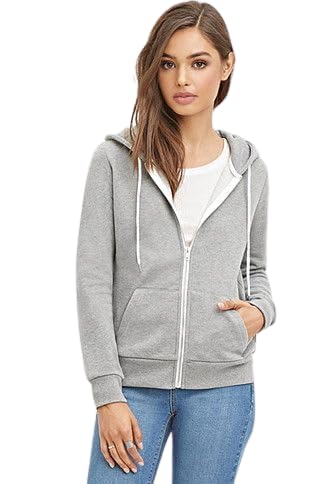 prachikfashions Solid Zipper Full Sleeves Hooded Neck Casual Hoodies For Women (X-Large, Grey)-picture-35
