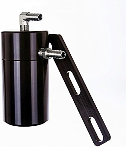 Elite Engineering Standard PCV Oil Catch Can & Hardware with Nickel Hose Barb Fittings for 2014+ Corvette Stingray - BLACK