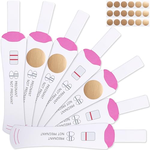 Iceyyyy 60 Pcs Scratch Off Pregnancy Test Game Pink Paper Pregnancy Test Game for Girls Baby Shower Games Kit for Home Ideas Activities Party Supplies