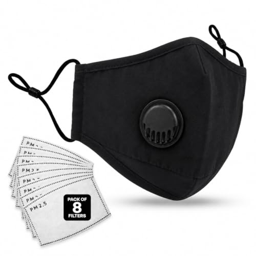 Image of atovio Nova N99 Anti-Pollution Face Mask with 8 Replaceable Carbon Filters for Kids, Washable & Reusable Respirator Mask with Breathable Air Valve for Children|6 Layer Filtration