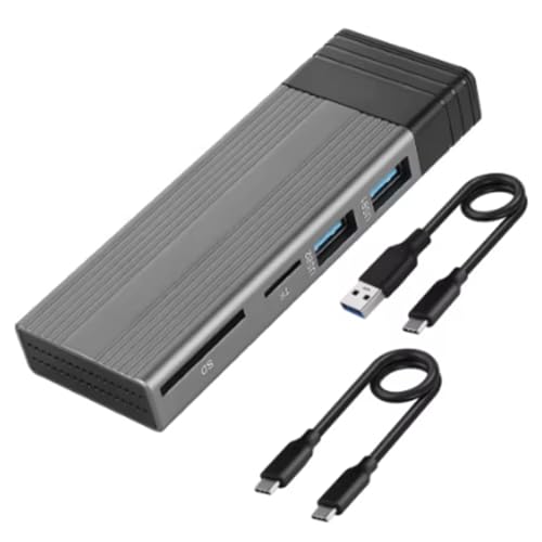 HUB Type-C 3.1 vers carte SD TF avec boîtier SSD M2 NVME transfert 10 Gbps