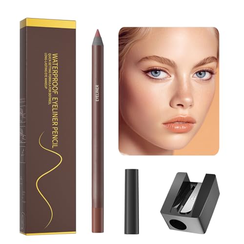 Lápiz De Ojos - Lápiz de Gel para Ojos con Sacapuntas - Delineador Impermeable y Antimanchas Duradero para Mujer