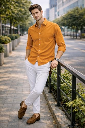 Image of Ben Martin Shirt for Men | Regular Casual Shirts for Mens' | Men's Casual Shirt's Slim Fit | Full Sleeve Cotton Shirts for Men's | Solid Shirt's for Mens Stylish | Formal & Casual Office Wear Shirts