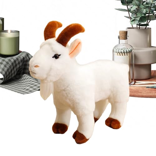 Genérico Peluche De Cabra - Figurilla de Realista, Lindo y Suave | Juguetes de Cabra para Niños | para Niñas, Niños, Hombres, Mujeres, Adultos y Chicos de Granja