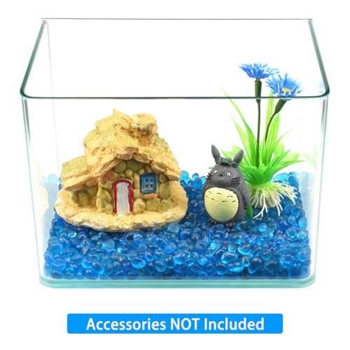 Image of 1 LB (460g) Tumbled Irregular Sea Glass Gemstone Chips, Lake-Blue | Vibrant Long-Lasting Hues, Premium Polished, Safe Non-Toxic Material, Ideal for DIY Crafts & Decorations