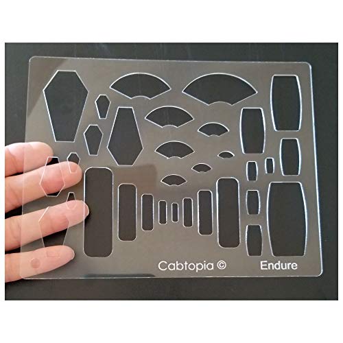 Cabtopia - Lapidary Jewelry Design Template Stencil"Endure" #TOP8