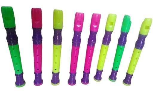 ZOKCY ( Pack 8 Pcs) Plastic Bansuri Toy for Kids/Flute Toy/Birthday Return Gift for/ Musical for/Playing Indoor and Outdoor for Kids Age 4,5,6,7,8,9 Years-image-16