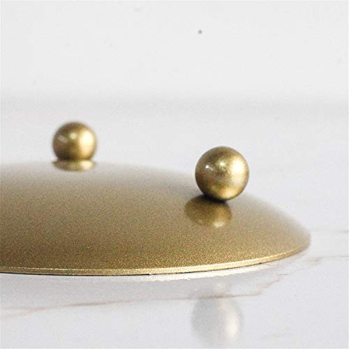 YYaaloa 2 pack Gold Decorative Iron Plate Candle Holder 4.33\'\' Candle Stand Candle Plate for LED & Wax Candles, Incense Cones, Spa, Weddings (Gold-2 pack)
