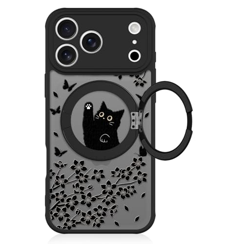 Heaofei Cute Case for iPhone 17 Pro Case with Stand