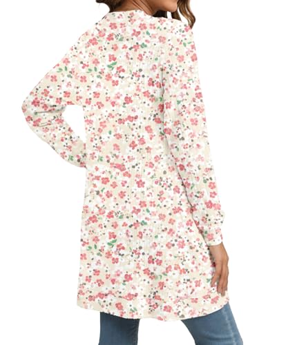 Image of YSYOKOW Cardigan Sweaters for Women Long Sleeve Open Front with Pockets | Long Cardigans for Women Lightweight Soft Casual Dressy Loose Fit Cardigan Sweater with Pockets for Work and Office