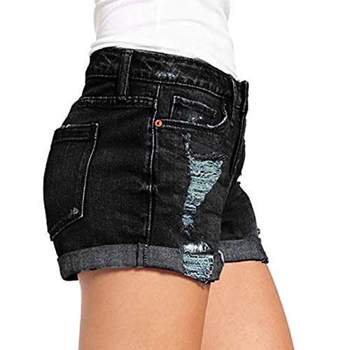 WWricotta Jean Court pour Femme - Grande Taille Jean Trouer Femme Stretch Short ÉTé Jean Femme Dechiré Jean Mode Pas Cher Pantalon D'éTé Jean - Image 3