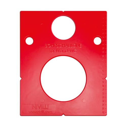 NIVILLI SCHABLONY Bohr- & Anzeichenschablone passend für GEBERIT WC- / Toilettenanschlüsse – Präzise & universell einsetzbar – Zeitersparend & robust – Ideal für Heimwerker & Profis