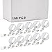 Officeship 100 PCS Clear White Retractable Badge Holder, Retracting Card Reel Bulk Sale