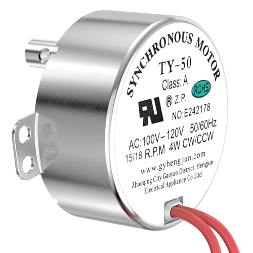 Synchronous Motor 100-120V AC 50/60Hz 15-18RPM Shaft Rotation CW/CCW 4W Gear Electirc Motor with UL Certificate