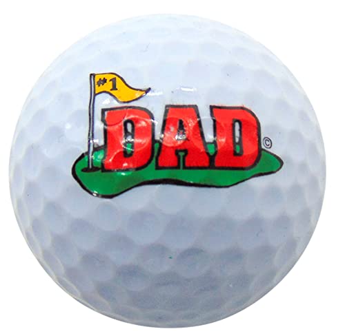 Westmon Works #1 Dad Golf Ball Father's Day or Birthday Novelty Golfer Present for The Top Pop
