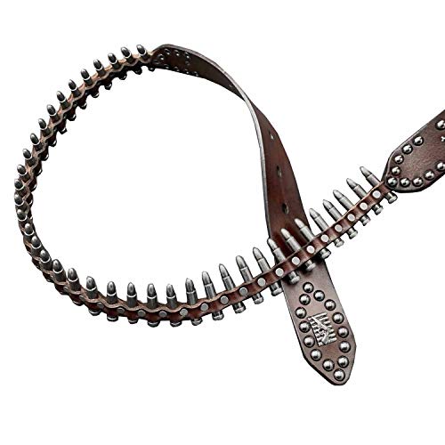 Bullet Belt Mens Cow Leather Belts Waistband with Skull Buckle3