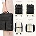 Over Luggage Organizer for Carry On Bag or Suitcase with Storage Pockets, 16” Laptop Sleeve with Handle, Travel Accessories Bag, Slide On Luggage Harness with Adjustable Straps (Black)