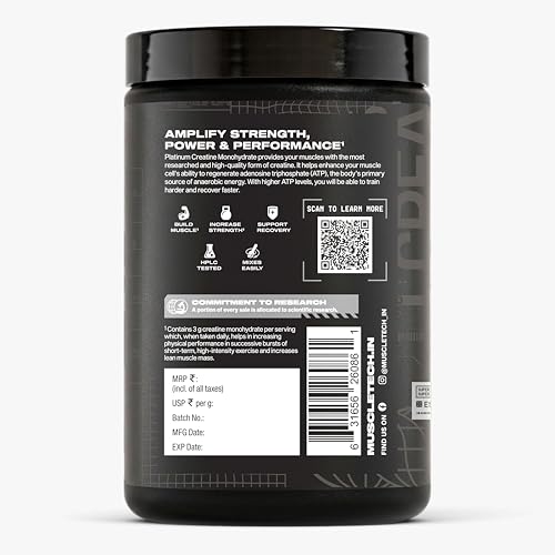 Image of MuscleTech Platinum Creatine Micronized Powder | 33 Servings, Tropical Tango | Improves Strength, Power & Muscle Recovery |Muscletech Creatine Flavored - 132g