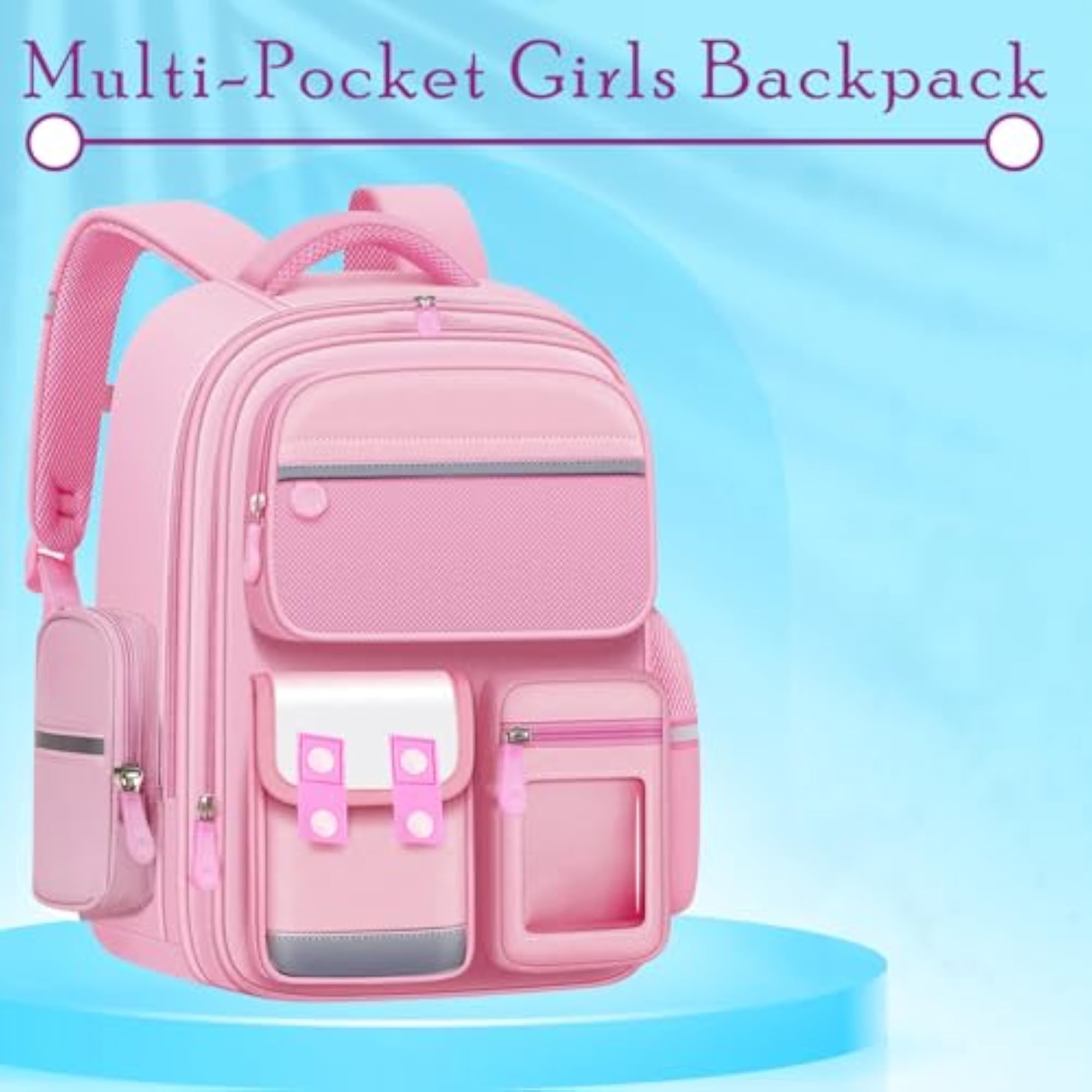 School Backpack for Girls 7-12 Years Old, Stylish Design
