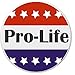 Pro-Life (Anti Abortion) Red White Blue Stars 1.25