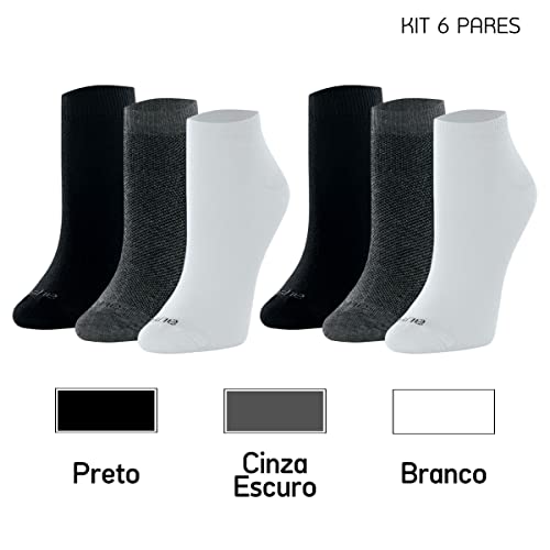 Kit 06 Pares Meias Sapatilha Cano Curto Textura She by Mash
