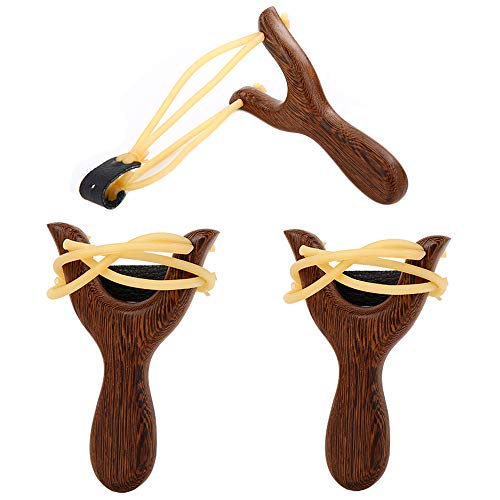 Qianchengda Trading Co., Ltd. Wooden Slingshot Toy Slingshot for Kids Hunting Slingshot for Adults for Outdoor Hunting Catapult Game Children Adult Hunting 3 Pack