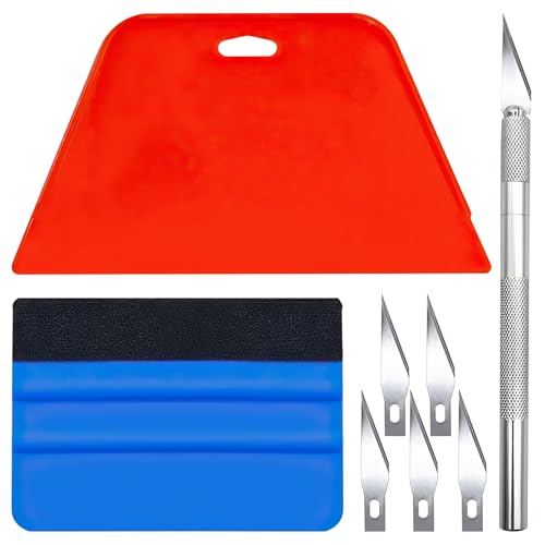 8pcs Car Vinyl Wrap Squeegee Smoothing Tools Wallpaper Kit Wrap Vinyl for Cars Window Film Tint Trimming Application Kits Tool