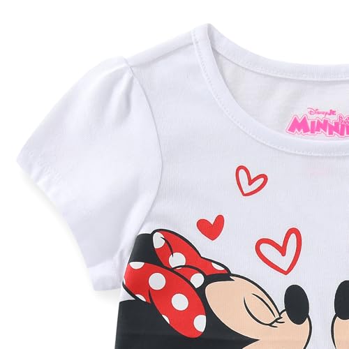 Disney Minnie Mouse and Mickey Mouse Girls Short Sleeve T-Shirt for Toddler and Big Kids3