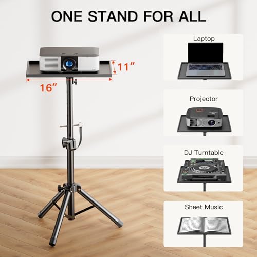 Amada Homefurnishing AMPS01 Projector Stand, Laptop Stand With Adjustable Height 22 To 36 Inch, Projector Mount As Dj Racks/Projector Tripod Stand/Laptop Floor Stand thumb #2