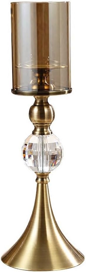 Single Candle Holder Romantic Crystals Candlestick Home Table Decoration Candelabra Crystal