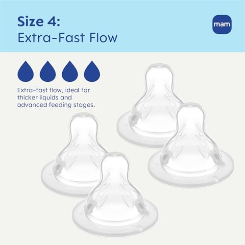 Tétines MAM flux rapide anti-frustration pour biberon 6 mois+ - 2