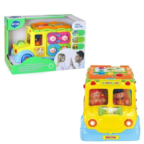 Image of Shopbefikar Hola Keep Me Busy School Bus: Interactive Toy for Toddlers