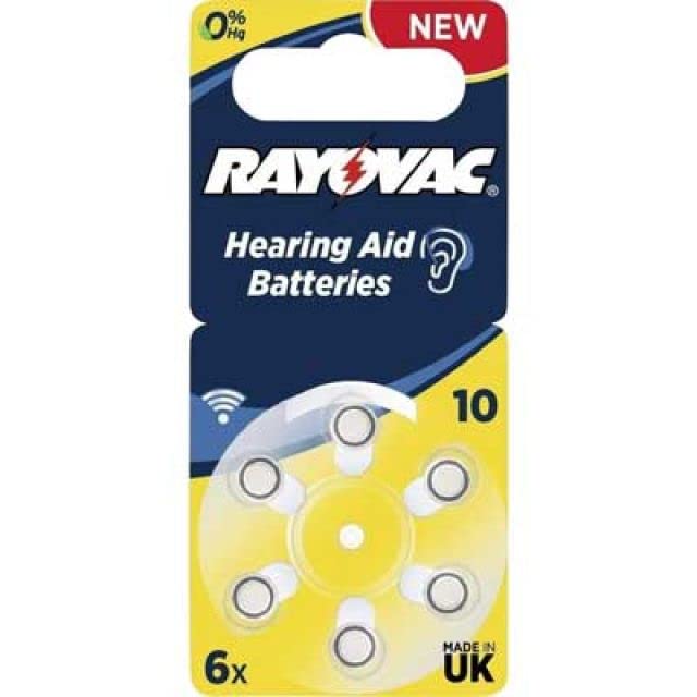 Lot de 10 piles acoustiques « RAYOVAC 10 »