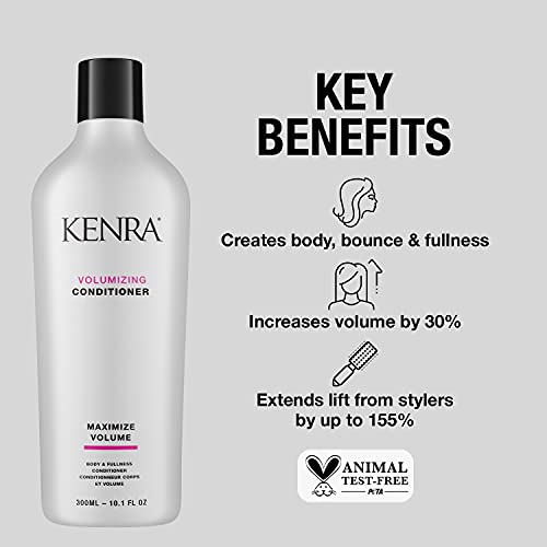Kenra Volumizing Shampoo/Conditioner | Maximize Volume | Creates Body, Bounce & Fullness | Increases Volume By 30% | Extends Lift From Stylers By Up To 155% | Fine To Medium Hair | 10.1 Fl. Oz (Set) #TOP2