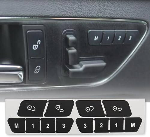 Image of Car Interior Stickers Button Decals Compatible with Mercedes Benz A W176 B W246 C W204 E W212 SLK R172 CLS W218 GLK X204 SL R231 Steering Wheel AC Window Radio Number Door & Air Conditioner Repair Kit