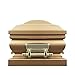 Overnight Caskets Legacy Metal Funeral Casket Gold with Cream Velvet Interior - Premium 18-Gauge Steel - Fully Appointed Adult Casket - Coffin Featuring Velvet Interior Lining w/Pillow & Throw Set