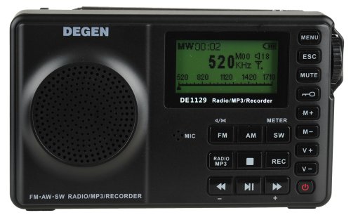 DEGEN DE1129 FM Stereo AM.SW DSP ATS With 4GB MP3 Player Digital Recorder