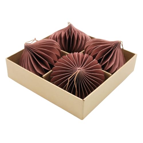 4 bolas de papel de alta calidad, diseño de panal de abeja, diseño de panal de abeja, 4 unidades, tamaño: 9 x 9 x 9 cm.