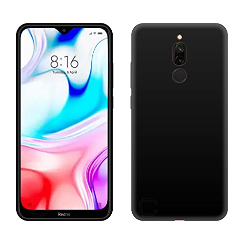 Image of Case Creation for Redmi 8 2020 Back case, Xiaomi Redmi 8 Slim Flexible Smart Look case with 360 Camera All Angle Protection (Pure Black)