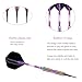 Soft tip Darts Set 20 Gram Rainbow Brass Barrel Darts Plastic Tip with Purple Aluminum Shafts 50 Rubber o-Ring 6 Pattern Flights 50 Replacement Soft Tips for Electronic Dartboard