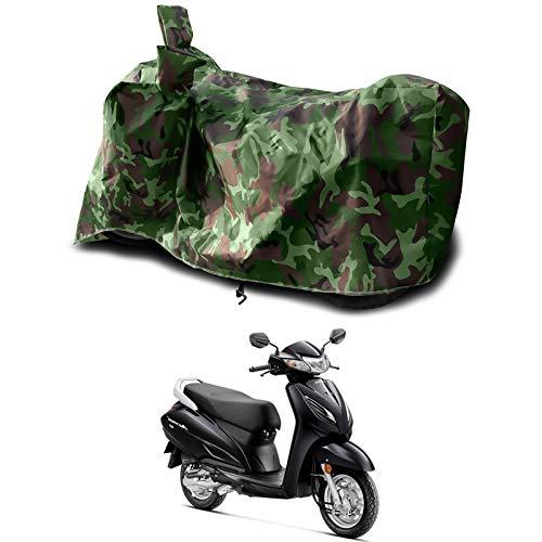 VVM Two Wheeler Body Cover for Honda-Activa 6g UV Protection Dustproof & Water Resistant (Green Multijungle)