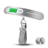 Gepäckwaage, Digitale Kofferwaage, Gepäckwaage, Tragbare Hängewaage LCD-Anzeige mit Haken, 110 lb/50KG, Küche Tragbare Hängewaage mit Hintergrundbeleuchtung und Tara-Funktion für Reisen Küche