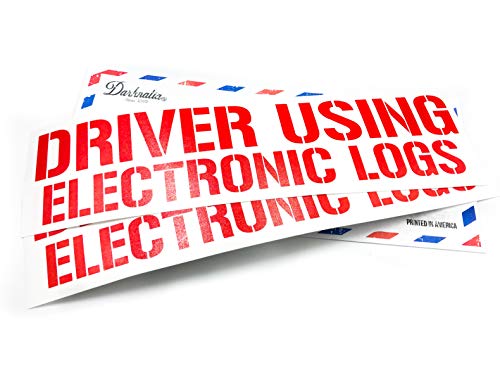 Darknalia - Semi Truck Electronic Logs Door Cab Vinyl Decal Stickers- 2 Pack - Durable - Military Font - 11.5” x 2 ” - 2 Pack - Waterproof - Gloss Red