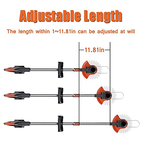 RALIRA Elektro-Rasenmäher, leistungsstark, 1800 W, kabellos, tragbar, rotierender Rasenmäher, teleskopisch, verstellbar, leicht, Schnittwerkzeuge zum Jäten Ihres Gartenrasens, 1 Akku – Bild 6