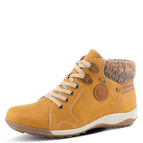 Spring Step Women's Clifton Bootie – Relife Shock Absorbing Sole with Water Resistant Synthetic Upper – Vegan Friendly, Lace Up and Zipper Closure Boot