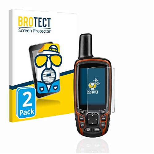 BROTECT Protector Pantalla Anti-Reflejos para Garmin GPSMAP 64s (2 Unidades) Película Mate Anti-Huellas