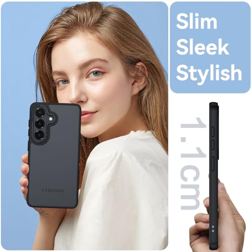 Image of DIZORO Polycarbonate Matte Case Compatible with Samsung S26 Plus 5G Translucent Frosted Hard Back Phone Case Anti-Fingerprint Anti-Slip Shockproof Protective Back Case Cover for Samsung S26 Plus 5G