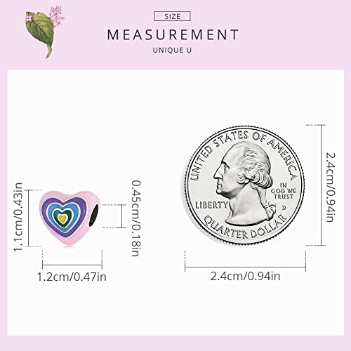 Abalorio de plata esterlina 925 arco iris pulido a mano para cadena 4