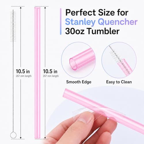 Image of Joshey Replacement Straws for Stanley Quencher 30oz Tumbler, 6 Pack
