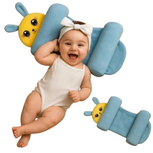 Sleeping Support Pillow with Side Rollers Safety Sleeping Pillow Set Blue Color-image-26